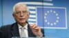 European Union High Representative for Foreign Affairs and Security Policy Josep Borrell gives a press conference at the end of a Foreign ministers affairs council in Brussels, on September 21, 2020.