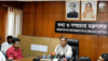 মন্ত্রণালয়ের সভাকক্ষে সাংবাদিকদের সঙ্গে আওয়ামী লীগের যুগ্ম সাধারণ সম্পাদক ও বাংলাদেশের তথ্যমন্ত্রী হাছান মাহমুদ। ১১ ডিসেম্বর, ২০২৩।