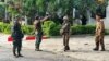 KNDF ဒုတိယ စစ်ဦးစီးချုပ်မာဝီမှ လွိုင်ကော်တက္ကသိုလ်အတွင်းမှ စစ်ကောင်စီတပ်သားများကို လက်နက်ချရန် ပြောကြားနေစဉ် (နိုဝင်ဘာ၊ ၂၀၂၃)