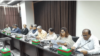 বাংলাদেশের নেতাদের সঙ্গে বৈঠকে বাংলাদেশের নির্বাচন কমিশন (ইসি) সচিব মো. জাহাঙ্গীর আলম। ১৭ অক্টোবর, ২০২৩।