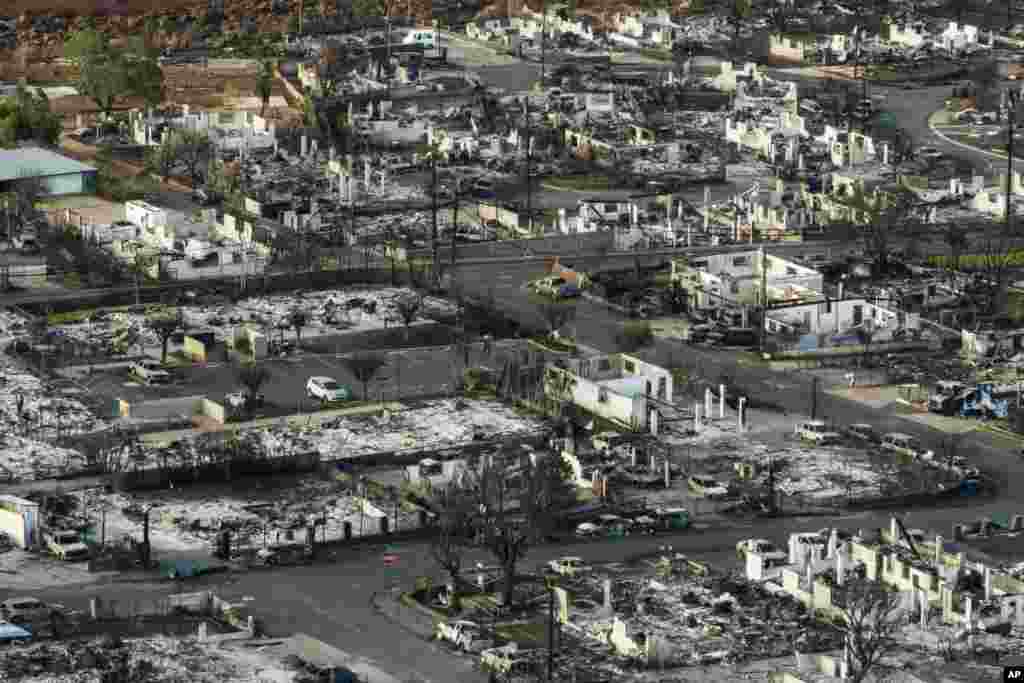 A general view shows the aftermath of a wildfire in Lahaina, Hawaii.&nbsp;Hawaii&rsquo;s governor vowed to protect local landowners from being &ldquo;victimized&rdquo; by opportunistic buyers when Maui rebuilds from the deadly wildfires.&nbsp;