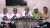 বিএনপির কেন্দ্রীয় কার্যালয়ে সংবাদ সম্মেলনে বিএনপির মহাসচিব মির্জা ফখরুল ইসলাম আলমগীর।