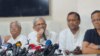 নয়াপল্টনে বিএনপির কেন্দ্রীয় কার্যালয়ে সংবাদ সম্মেলনে বিএনপি মহাসচিব মির্জা ফখরুল ইসলাম আলমগীর। ২২ অক্টোবর, ২০২৩।