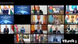 গণভবন থেকে ভার্চুয়াল প্লাটফর্মে ভারত আয়োজিত দ্বিতীয় ভয়েস অফ দ্য গ্লোবাল সাউথ সামিট।