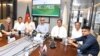 ঢাকার উত্তরায়, বিজিএমইএ কার্যালয়ে এক সংবাদ সম্মেলনে সংগঠনের সভাপতি ফারুক হাসান। ১২ নভেম্বর, ২০২৩।