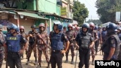 গাজীপুরে আবার পোশাক শ্রমিকদের সঙ্গে পুলিশের সংঘর্ষ