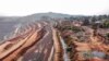 Vue générale des maisons du quartier Gécamines (Société générale des carrières et des mines, de la RDC), à Kolwezi le 13 octobre 2022. (Photo de Junior Kannah/AFP)