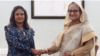 ণভবনে বাংলাদেশে নিযুক্ত মালদ্বীপের হাইকমিশনার শিরুজি মাথ সামীরের সঙ্গে বাংলাদেশের প্রধানমন্ত্রী শেখ হাসিনা। ২০ নভেম্বর, ২০২৩।