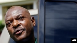 Le président du Burundi Pierre Nkurunziza après son retour à Bujumbura, la capitale.