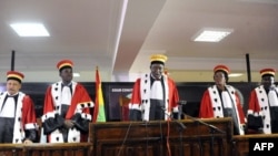 La cour constitutionnelle de Guinée Kelefa Sall, le 31 octobre 2015.