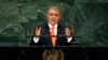 El presidente colombiano Iván Duque da su discurso en la Asamblea General de la ONU. Septiembre 26, 2018.
