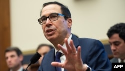 El secretario del Tesoro de EE.UU., Steven Mnuchin , durante una audiencia en la Comisión de Servicios Financieros de la Cámara de Representantes, el 22 de mayo de 2019.