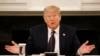 President Donald Trump speaks during a roundtable discussion with law enforcement officials, Monday, June 8, 2020, at the White House in Washington. (AP Photo/Patrick Semansky)