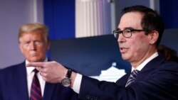 President Donald Trump dhe Sekretari i Thesarit, Steven Mnuchin