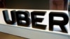 El logotipo de Uber se muestra durante la presentación de sus nuevas medidas de seguridad en la Ciudad de México, el 10 de abril de 2018.
