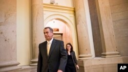 Le président de la Chambre, John Boehner, au Congrès jeudi