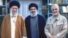 حسن نصرالله میان علی خامنه‌ای و قاسم سلیمانی