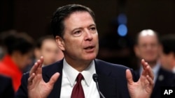 L'ancien directeur du FBI James Comey témoigne à Capitol Hill, le 8 juin 2017, à Washington.