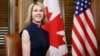 U.S. Ambassador to Canada Kelly Craft takes part in a meeting with Canada's Prime Minister Justin Trudeau on Parliament Hill in Ottawa, Canada, Nov. 3, 2017.