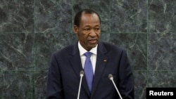 Photo d'archives: Blaise Compaoré, alors président du Burkina Faso, s’adressant à l'Assemblée générale des Nations unies le 25 septembre 2013.