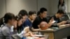 德克萨斯大学达拉斯分校，学生们正在参加新生入学培训（2015年8月22日）。